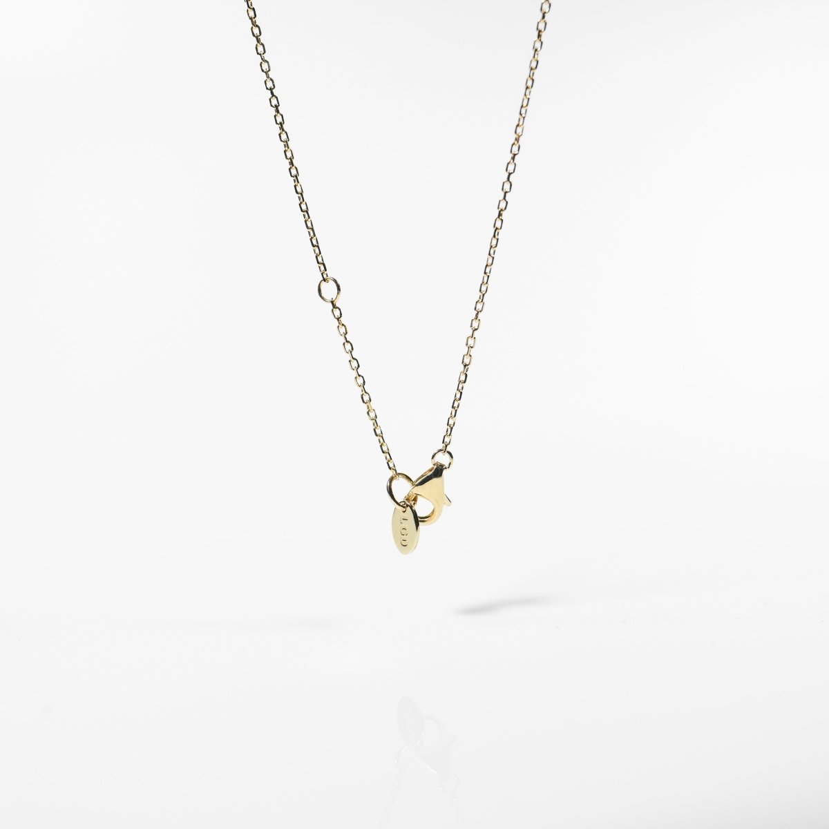 18K 0.1ct Bezel Lab Grown Diamond Necklace (YG) - aucentic