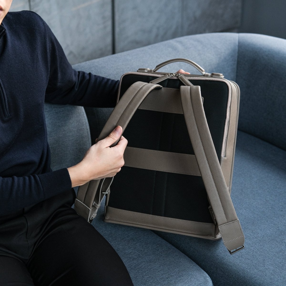 <受注生産:1月末〜順次出荷>YOSHIKAWA - SUI backpack (TAUPE) - aucentic