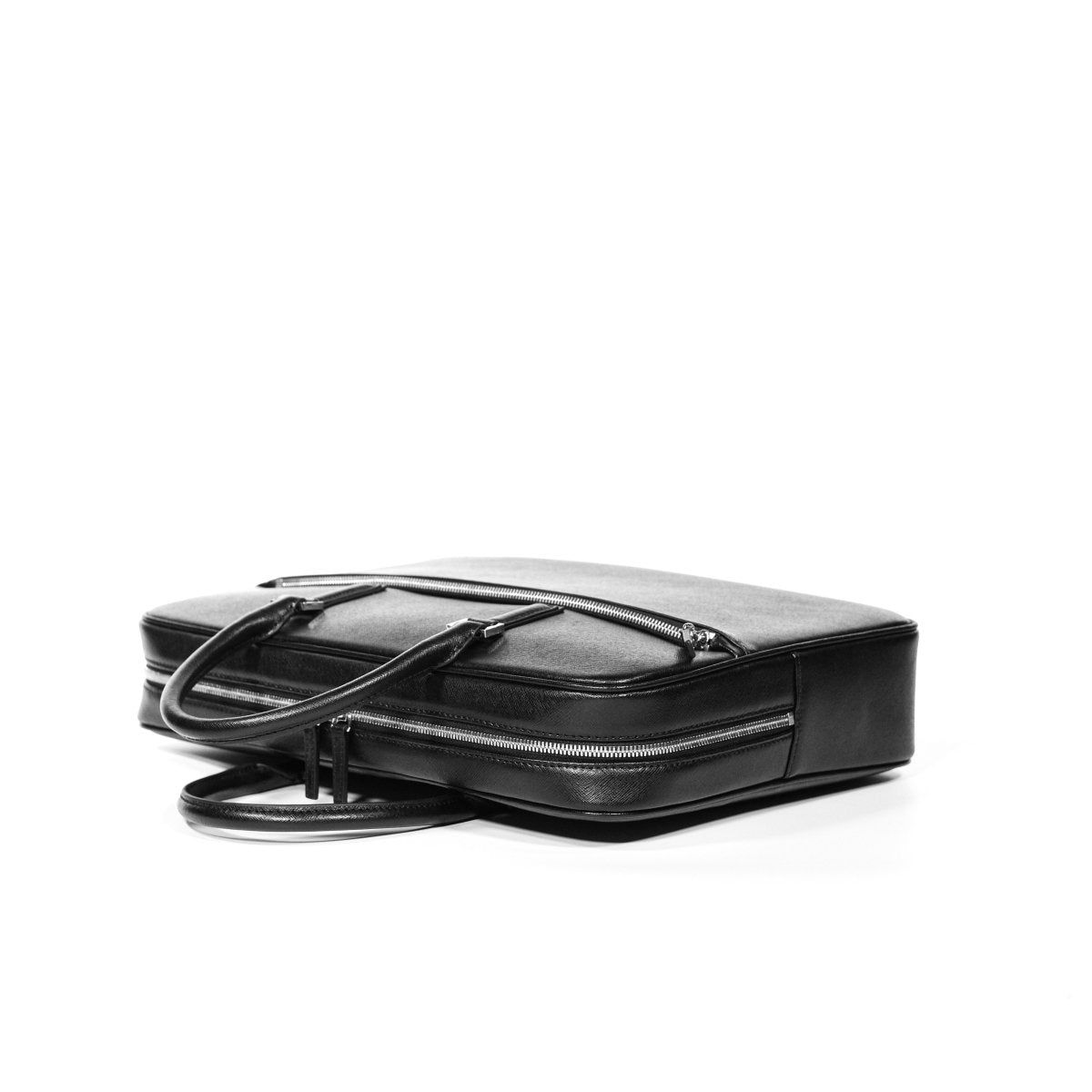 <受注生産 4月末~5月上旬発送予定>Italian Saffiano Leather Briefcase(Front-zip) - aucentic