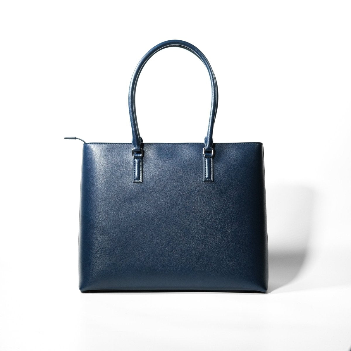 <受注生産 5月末〜 順次配送>Italian Saffiano Leather Tote (Navy) - aucentic