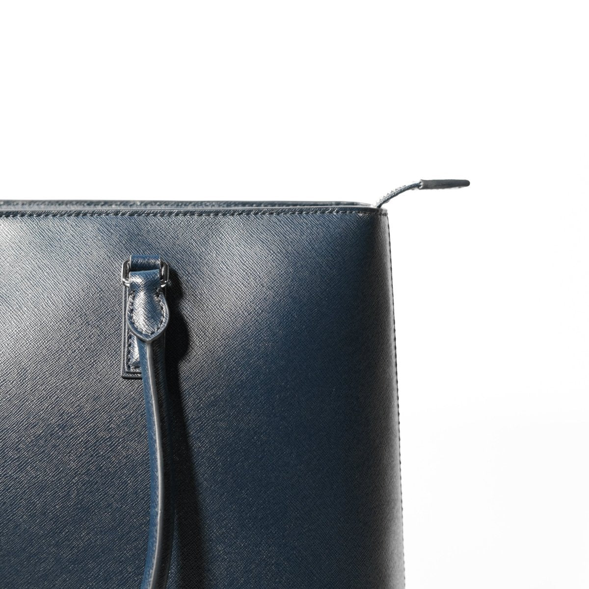 <受注生産 5月末〜 順次配送>Italian Saffiano Leather Tote (Navy) - aucentic