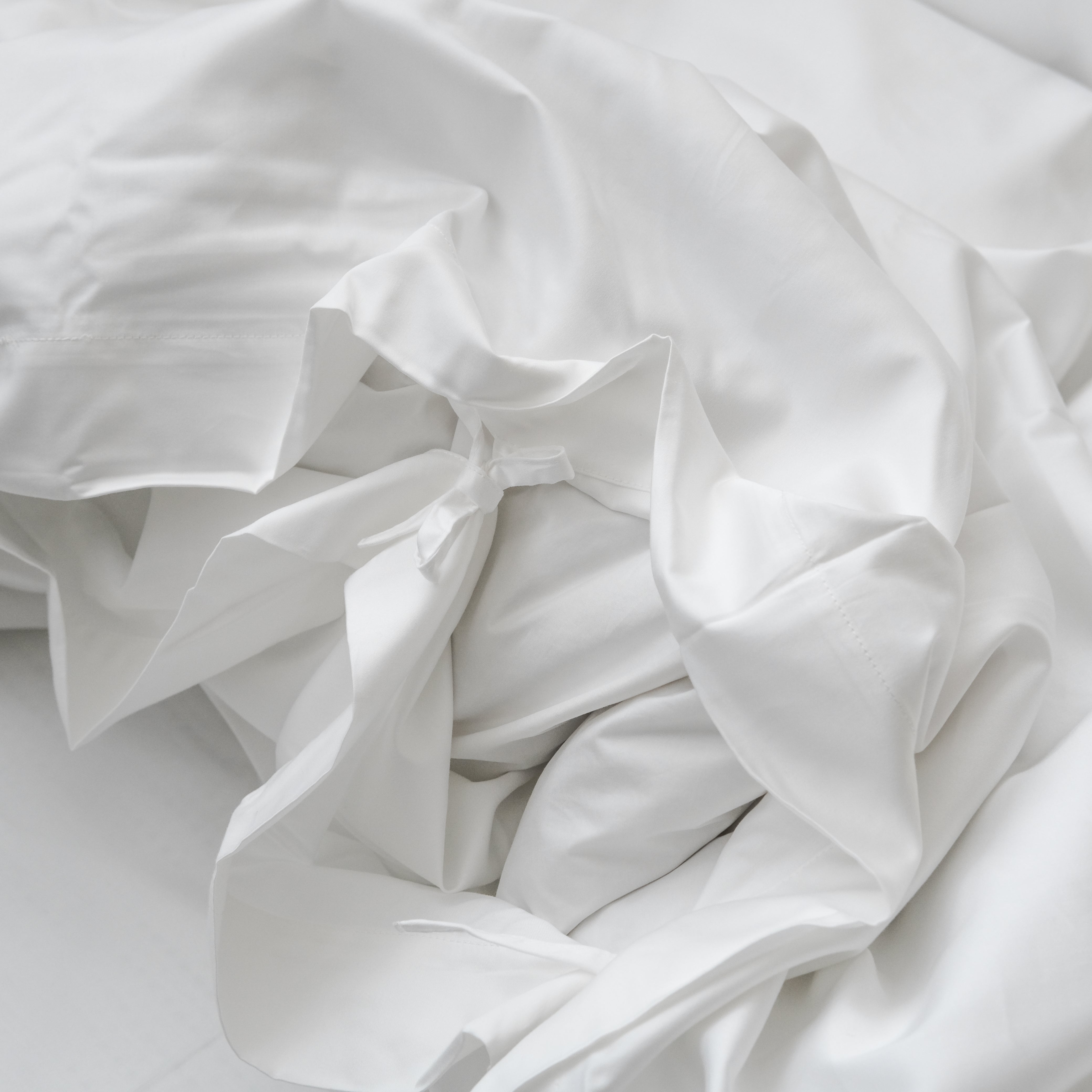 600TC Cotton Sateen Bedding Set(掛け布団カバー&ボックスシーツ&枕カバー)