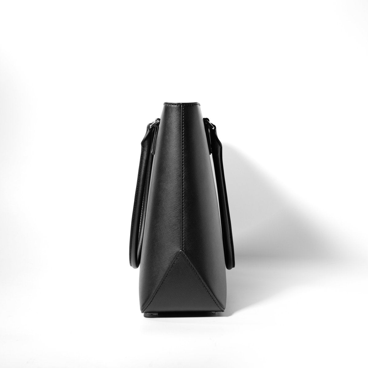 <coming soon>Italian Saffiano Leather Tote (Rigid - Black) - aucentic