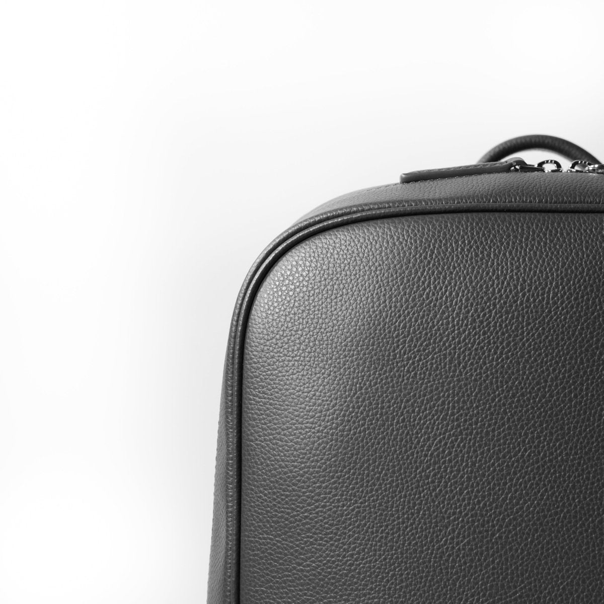 Full Grain Leather Backpack (Grey) - aucentic