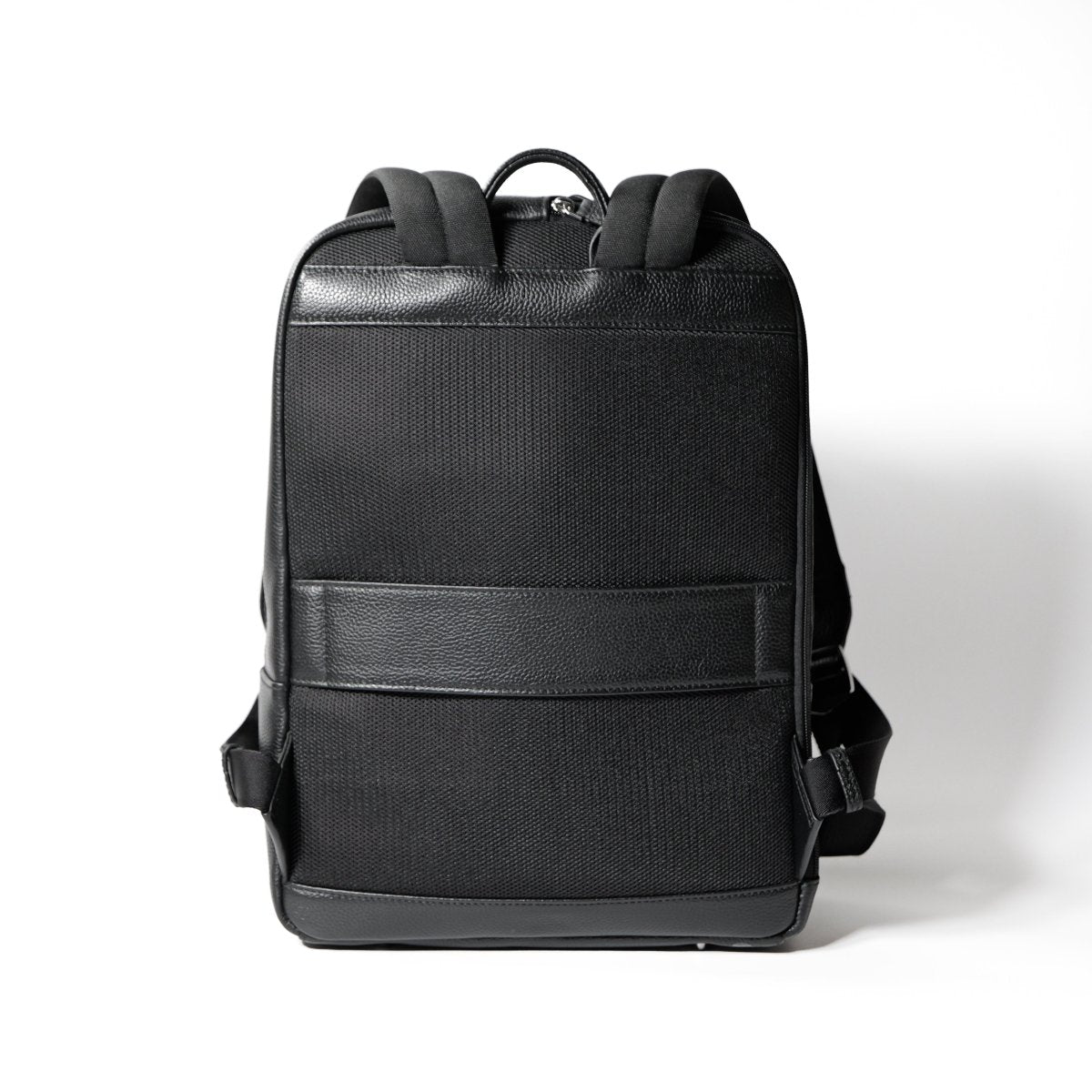 Full Grain Leather Backpack (Navy) - aucentic