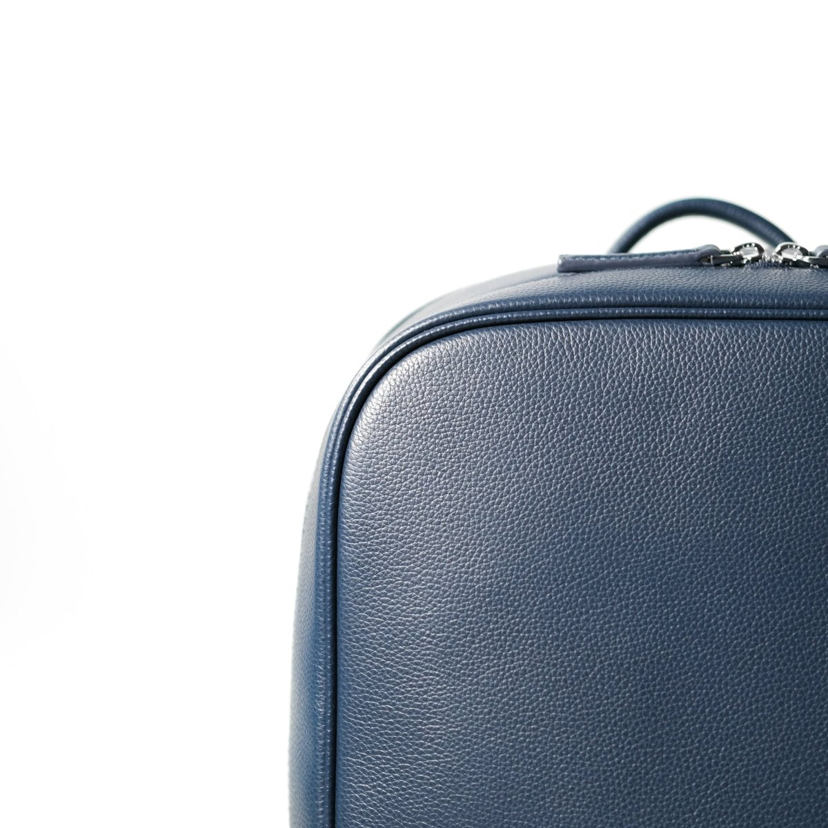 Full Grain Leather Backpack (Navy) - aucentic