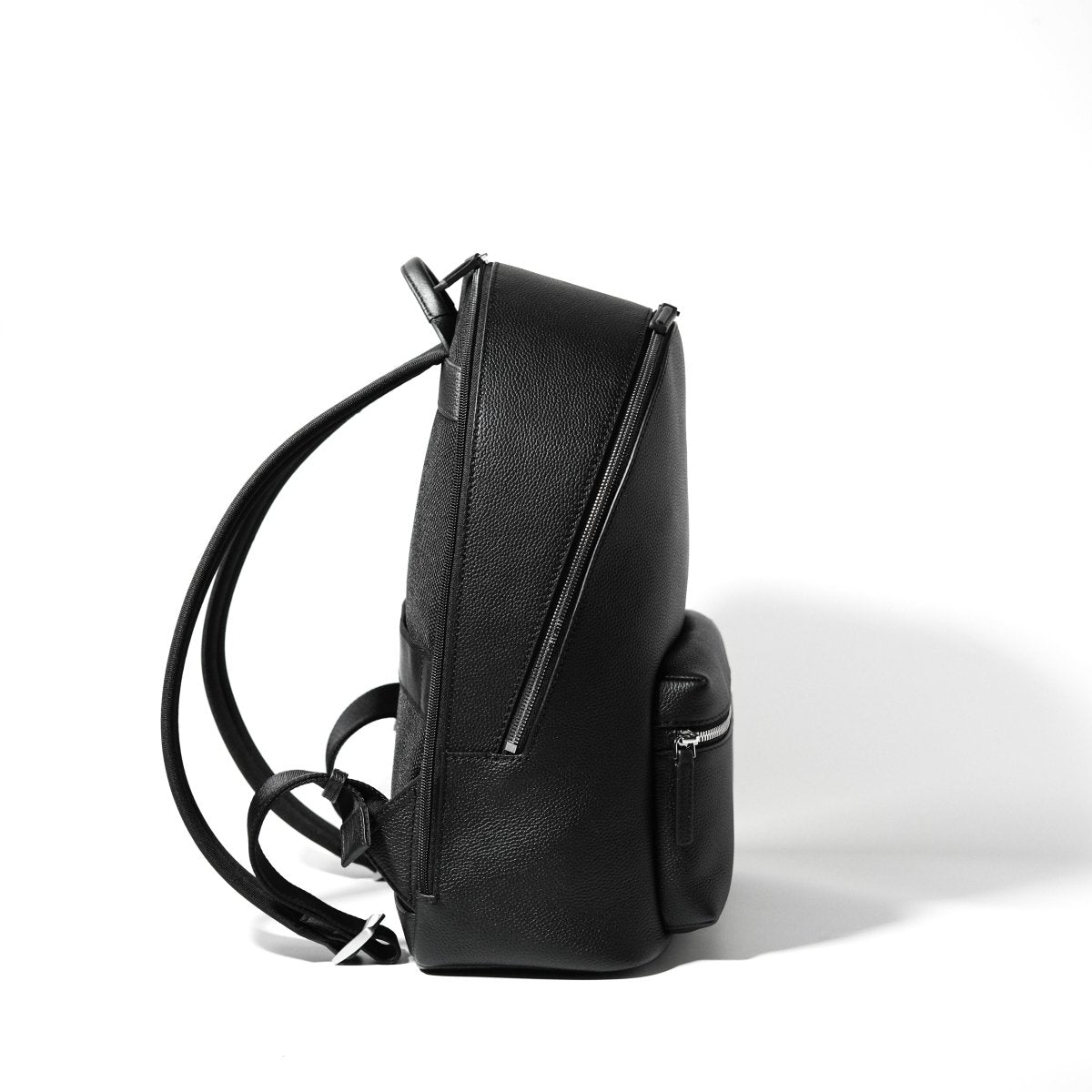 Full Grain Leather Round Backpack - aucentic