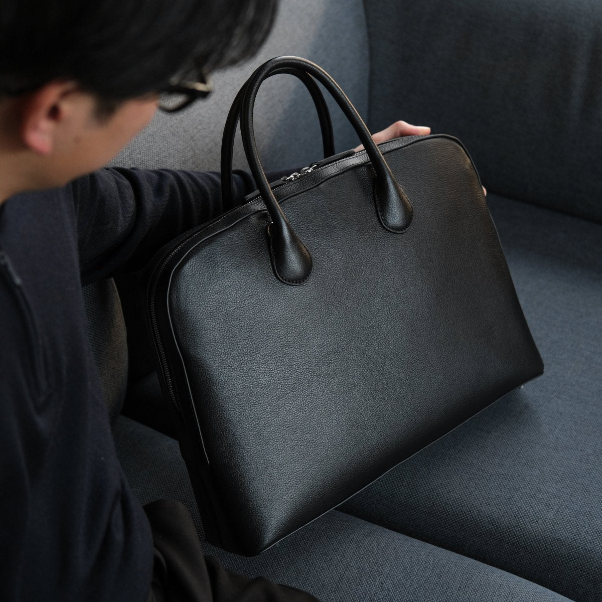 Italian Leather Smart Casual Briefcase - aucentic