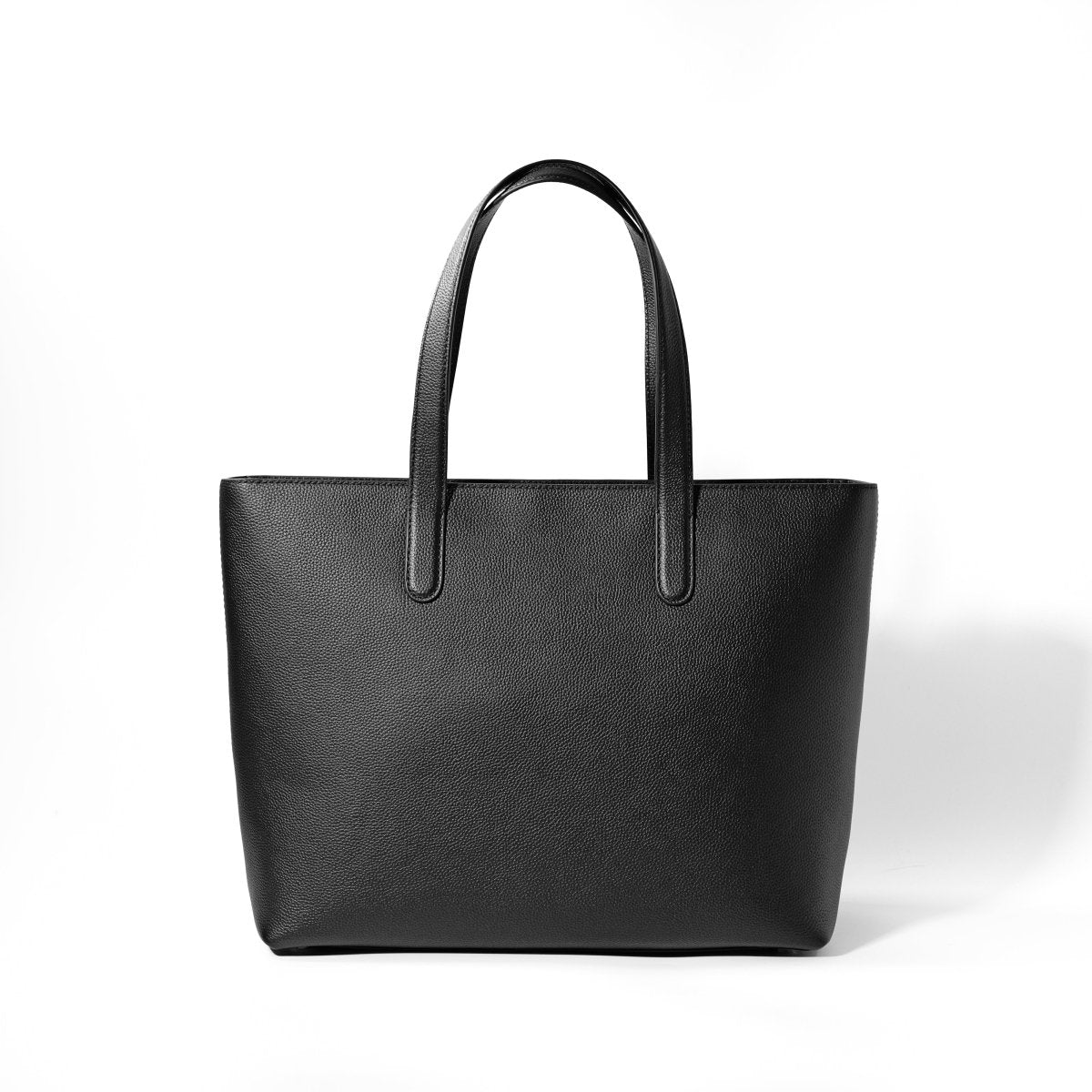<受注生産>Italian Leather Trapezium Tote (Black) - aucentic
