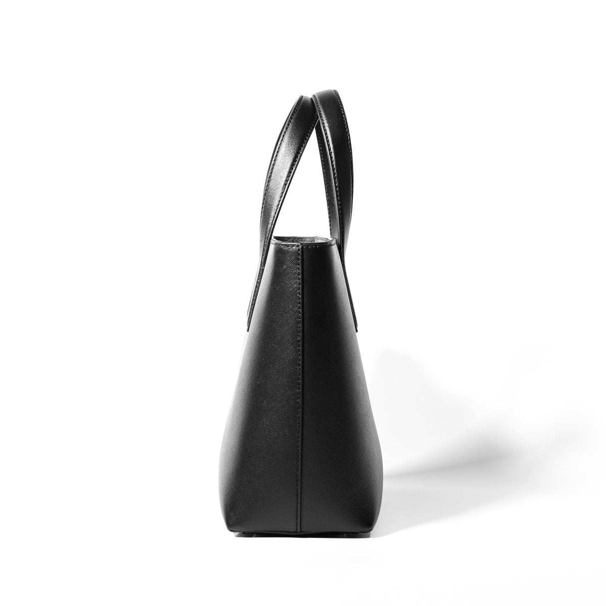 Saffiano Leather Small Tote (Black) - aucentic