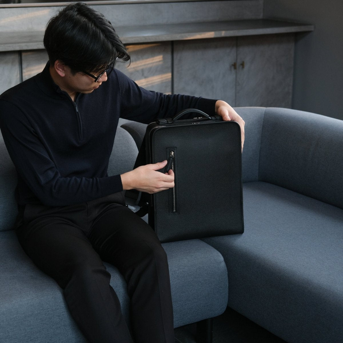 <受注生産>YOSHIKAWA - SUI backpack (Black) - aucentic