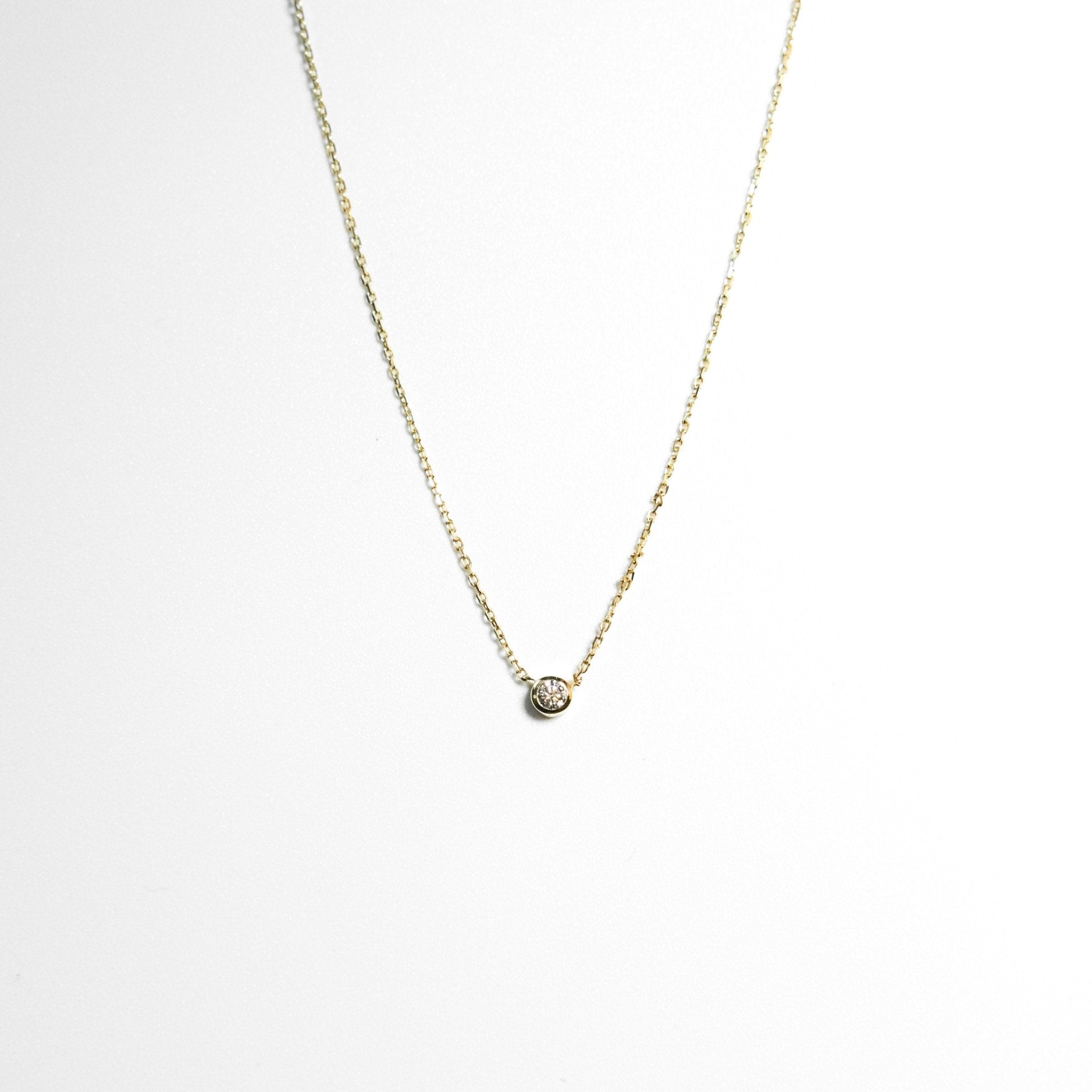 18K 0.1ct 1Point Diamond Necklace