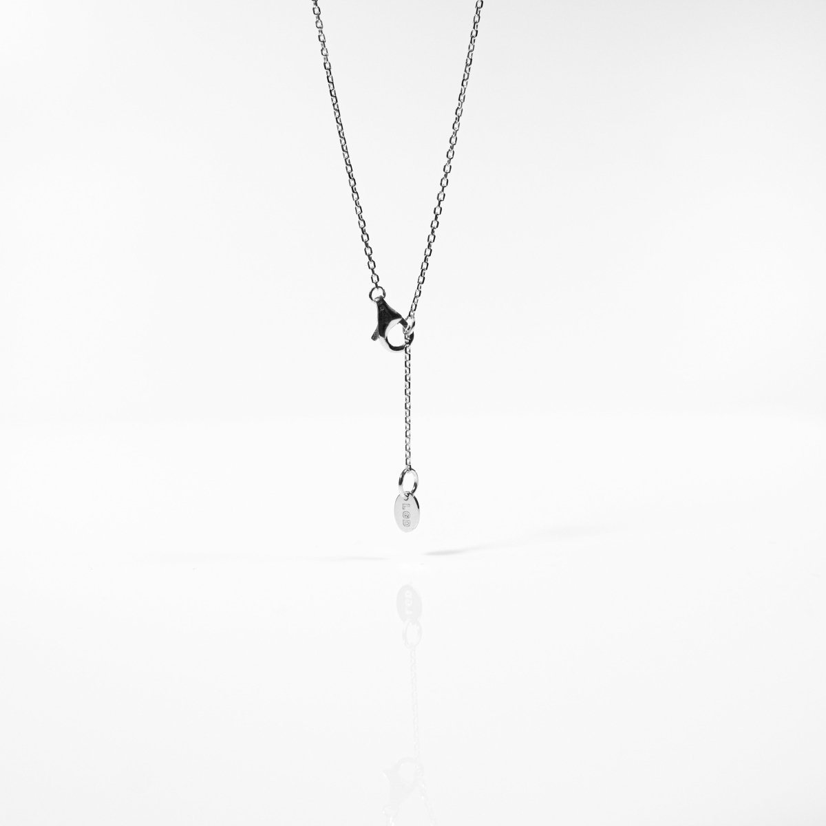 18K 0.1ct Bezel Lab Grown Diamond Necklace (WG) - aucentic