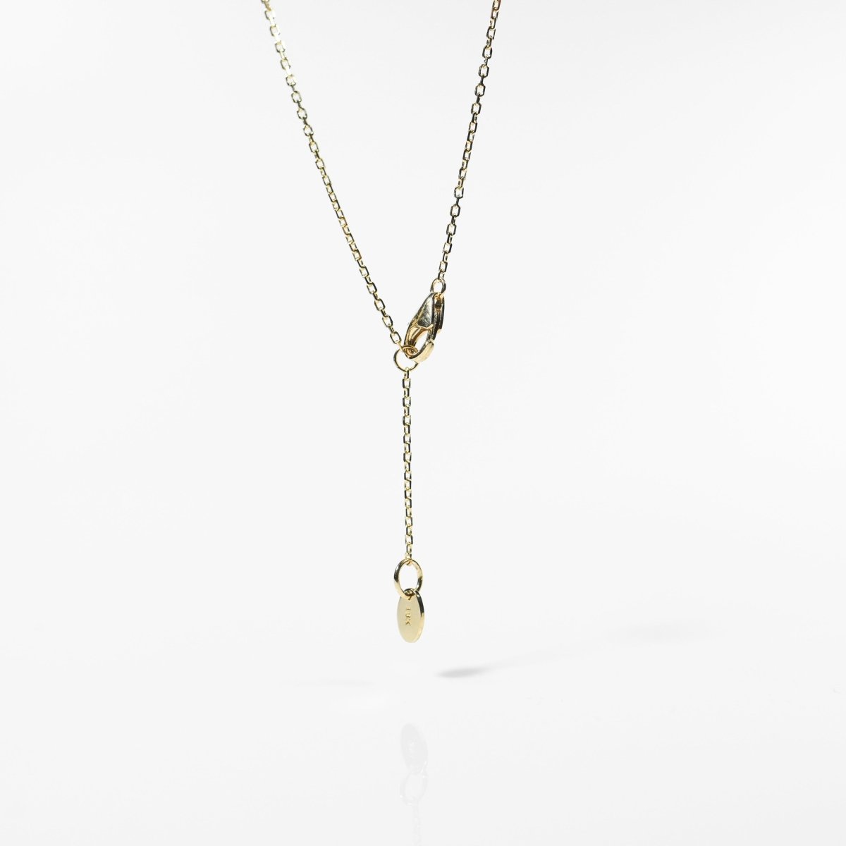 18K 0.1ct Bezel Lab Grown Diamond Necklace (YG) - aucentic