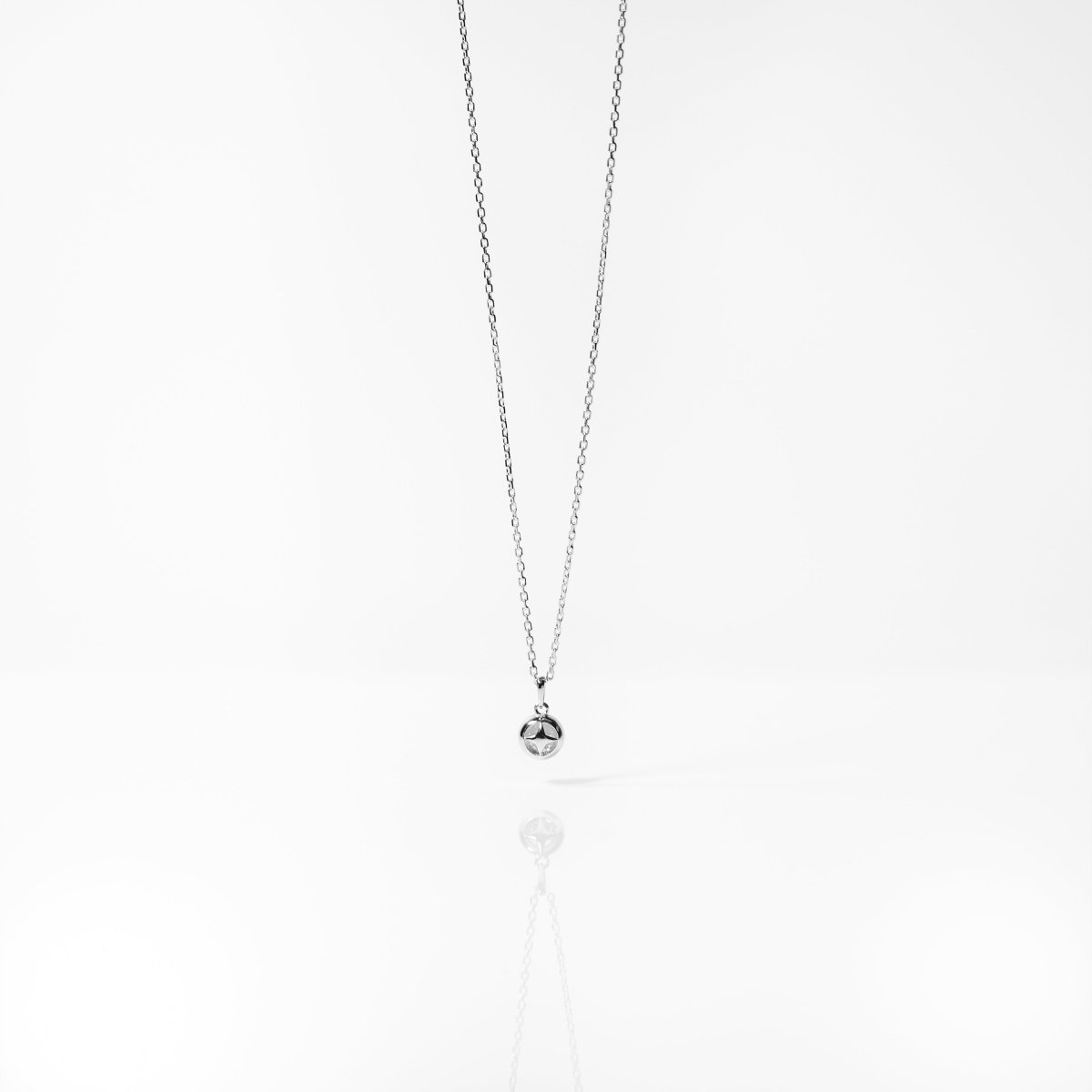 18K 0.3ct Bezel Lab Grown Diamond Necklace (WG) - aucentic