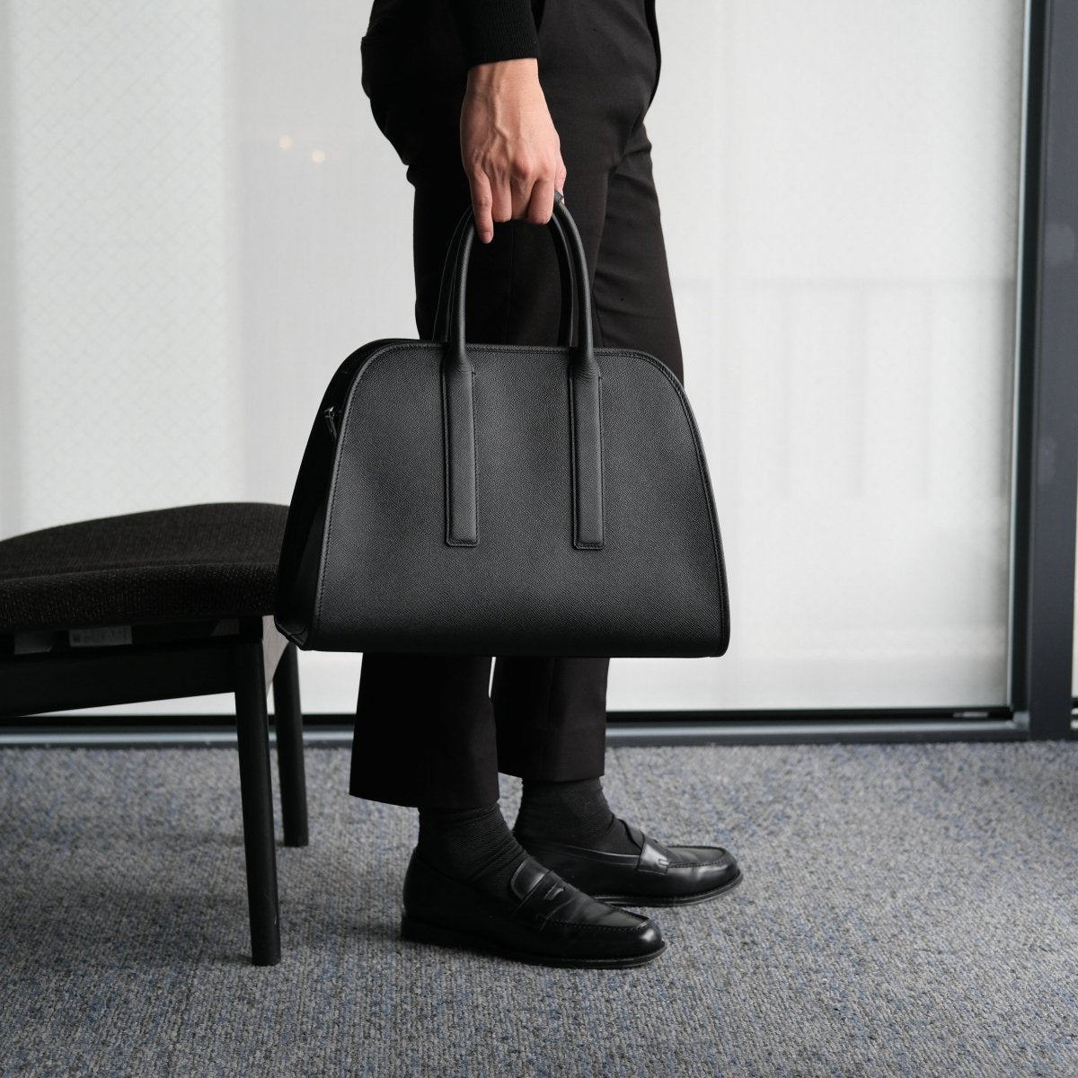 <予約注文：1月末〜順次出荷>INOSE - MIYABI BOSTON TOTE (Black) - aucentic