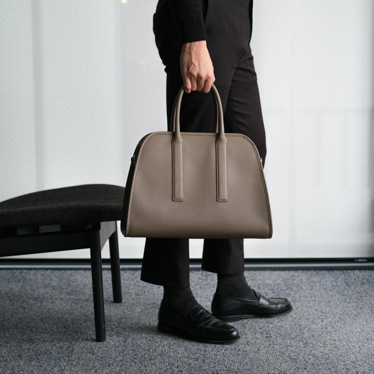 <予約注文：1月末〜順次出荷>INOSE - MIYABI BOSTON TOTE (TAUPE) - aucentic