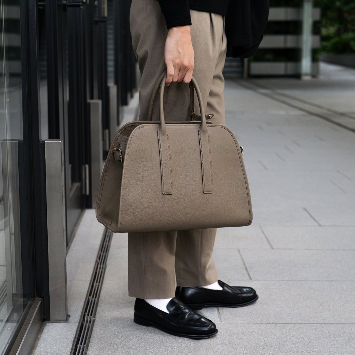 <予約注文：1月末〜順次出荷>INOSE - MIYABI TOTE (TAUPE) - aucentic