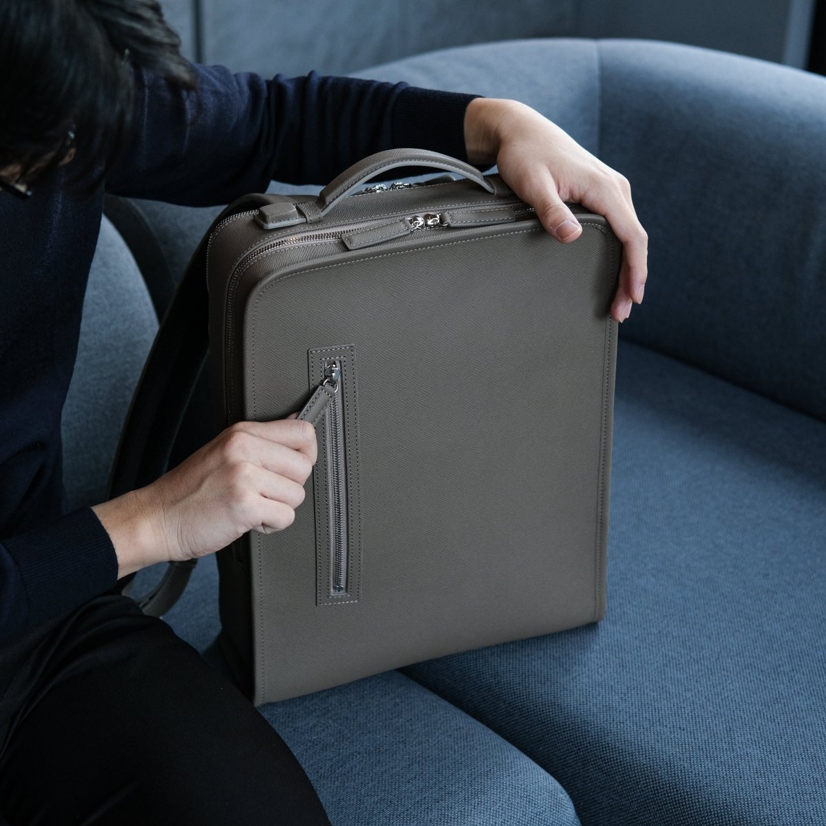 <受注生産：1月末〜順次出荷>YOSHIKAWA - SUI backpack (TAUPE) - aucentic