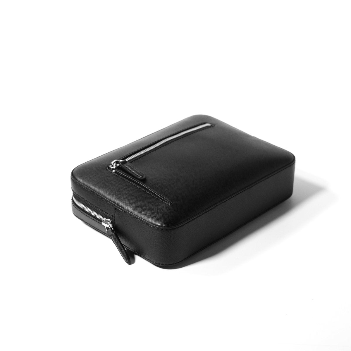 <受注生産5月25日〜順次出荷>Italian Saffiano Leather Crossbody Bag (Black) - aucentic