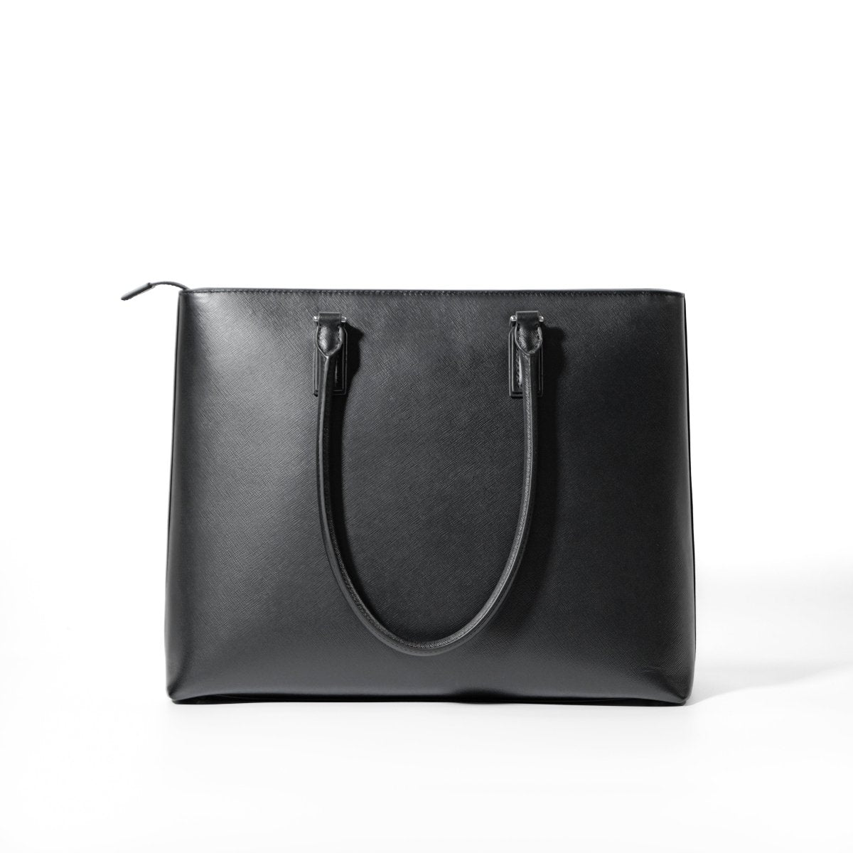 <受注生産：6月上旬より順次発送予定>Italian Saffiano Leather Tote (Black) - aucentic