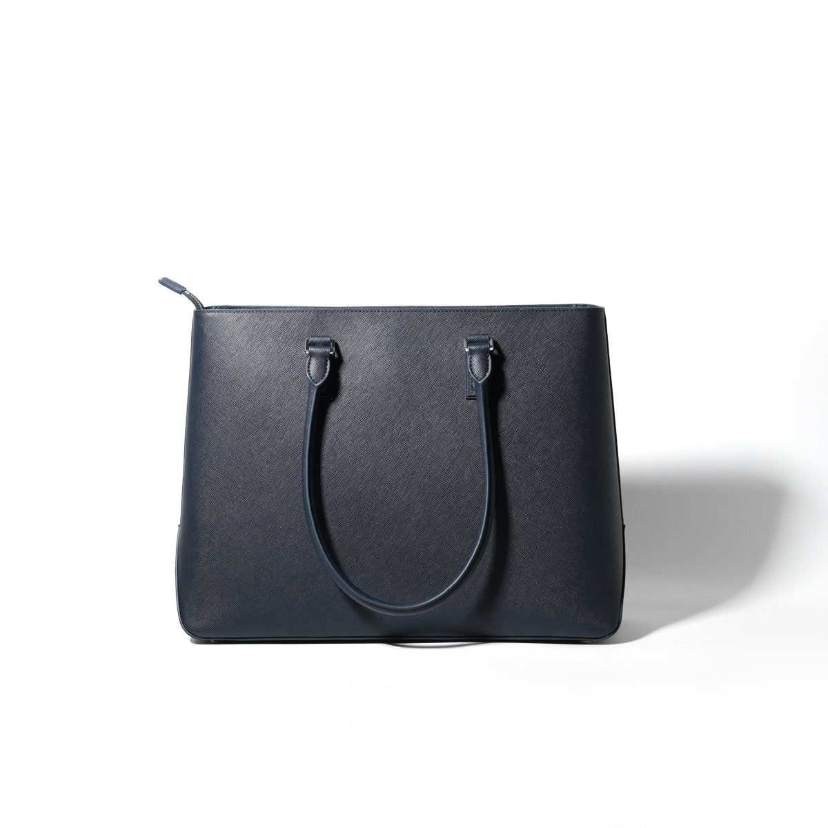 [Coming Soon] Italian Saffiano Leather Tote (Rigid-Navy) - aucentic