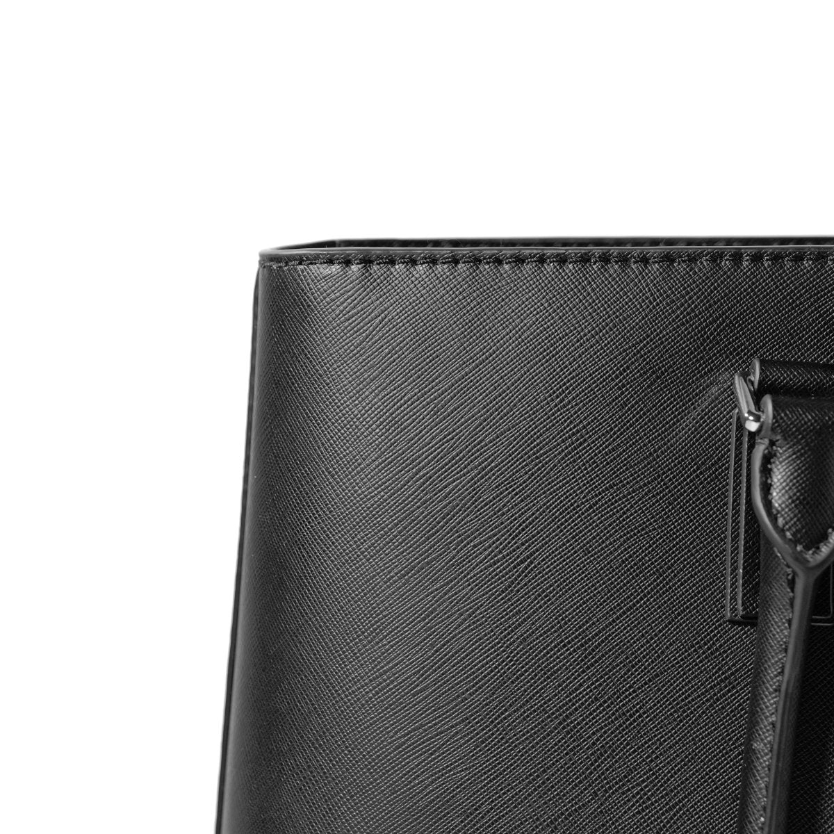 <coming soon>Italian Saffiano Leather Tote (Rigid - Black) - aucentic