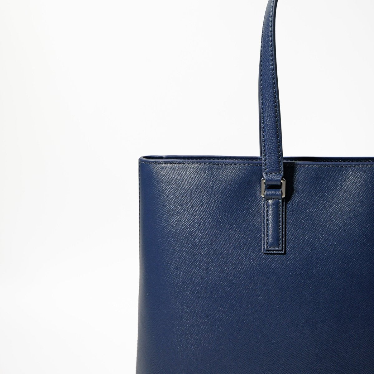 [Coming Soon]Saffiano Leather Daily Tote（Navy） - aucentic