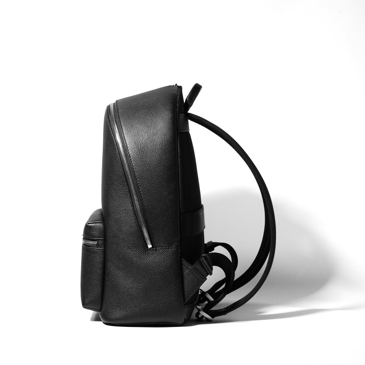 Full Grain Leather Round Backpack - aucentic