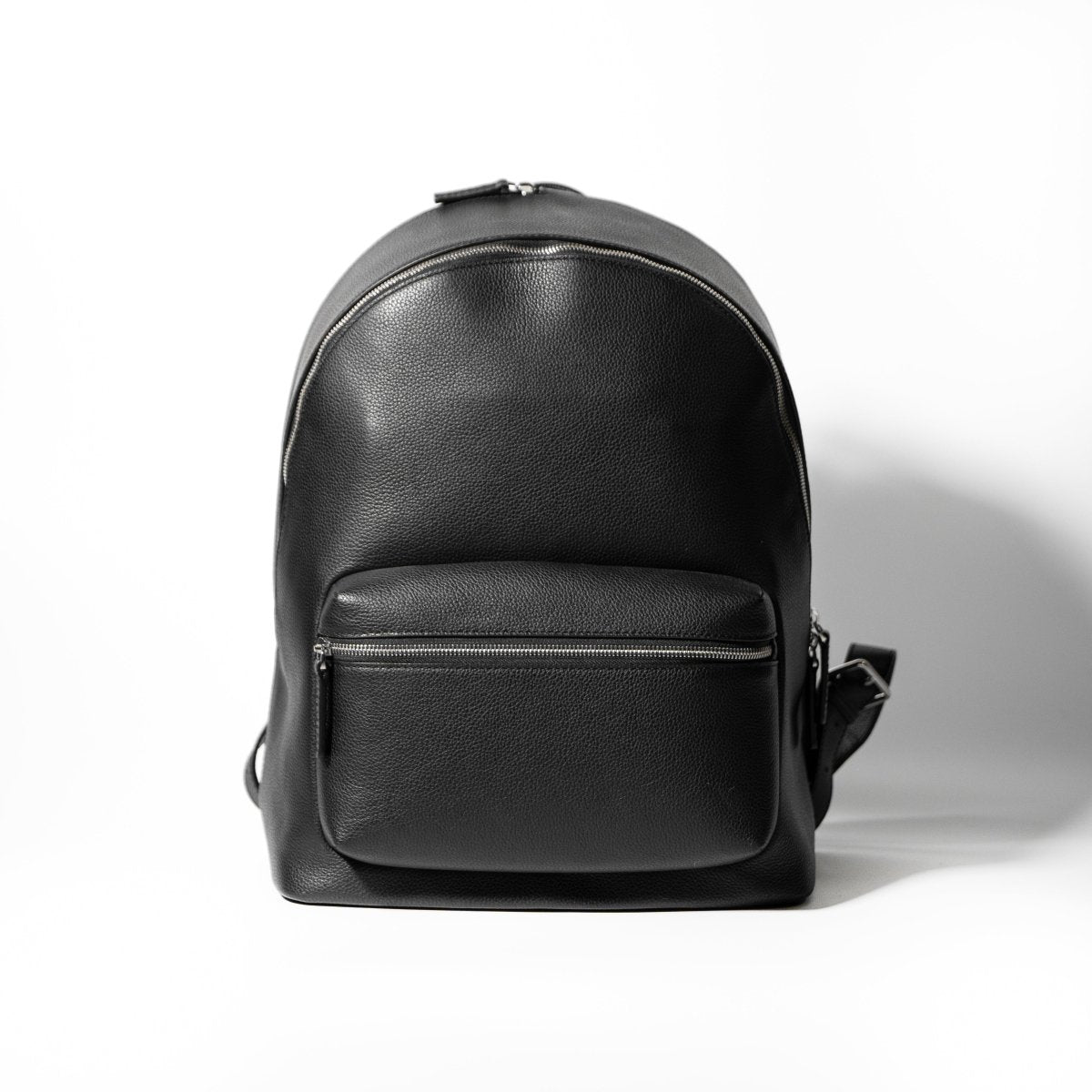 Full Grain Leather Round Backpack - aucentic