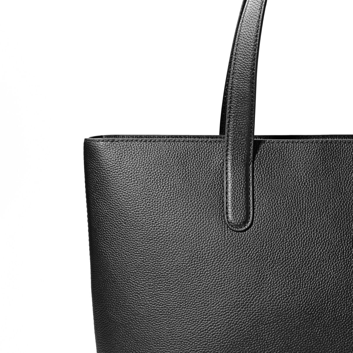 <受注生産>Italian Leather Trapezium Tote (Black) - aucentic