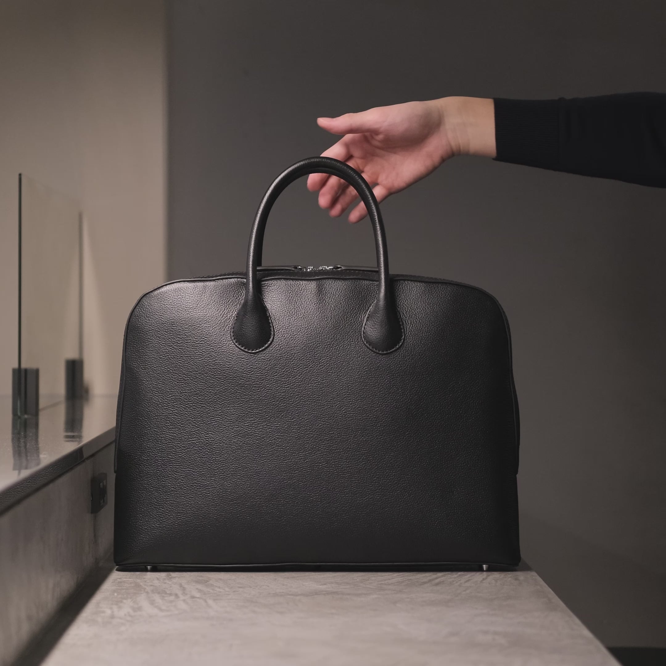 イタリアンレザースマートカジュアルブリーフケース｜aucentic