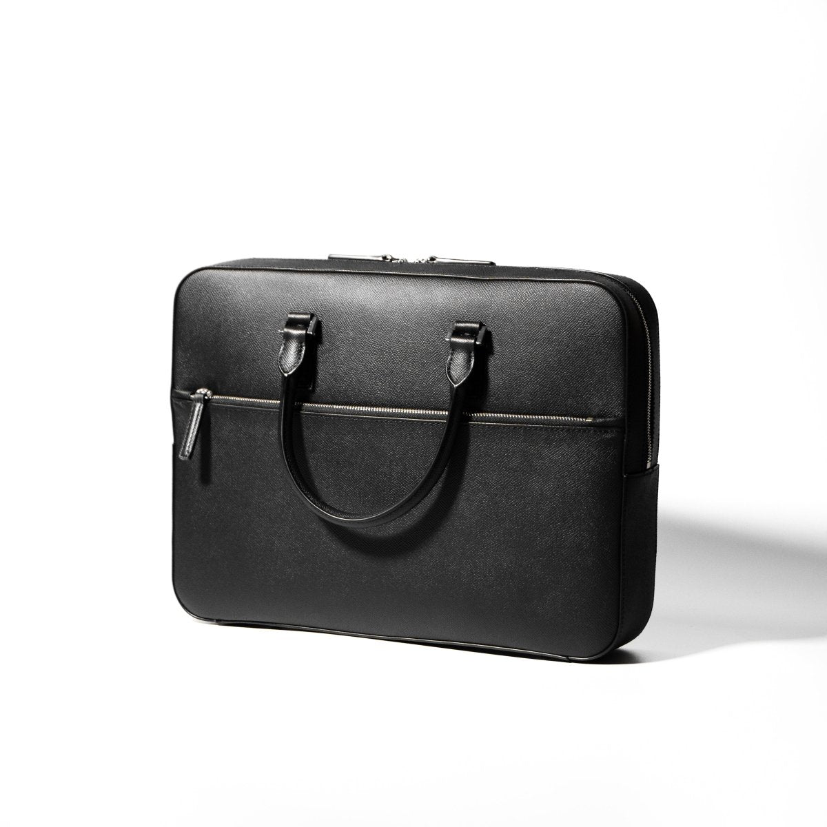 Waprolux Leather Briefcase (Front - zip) - aucentic