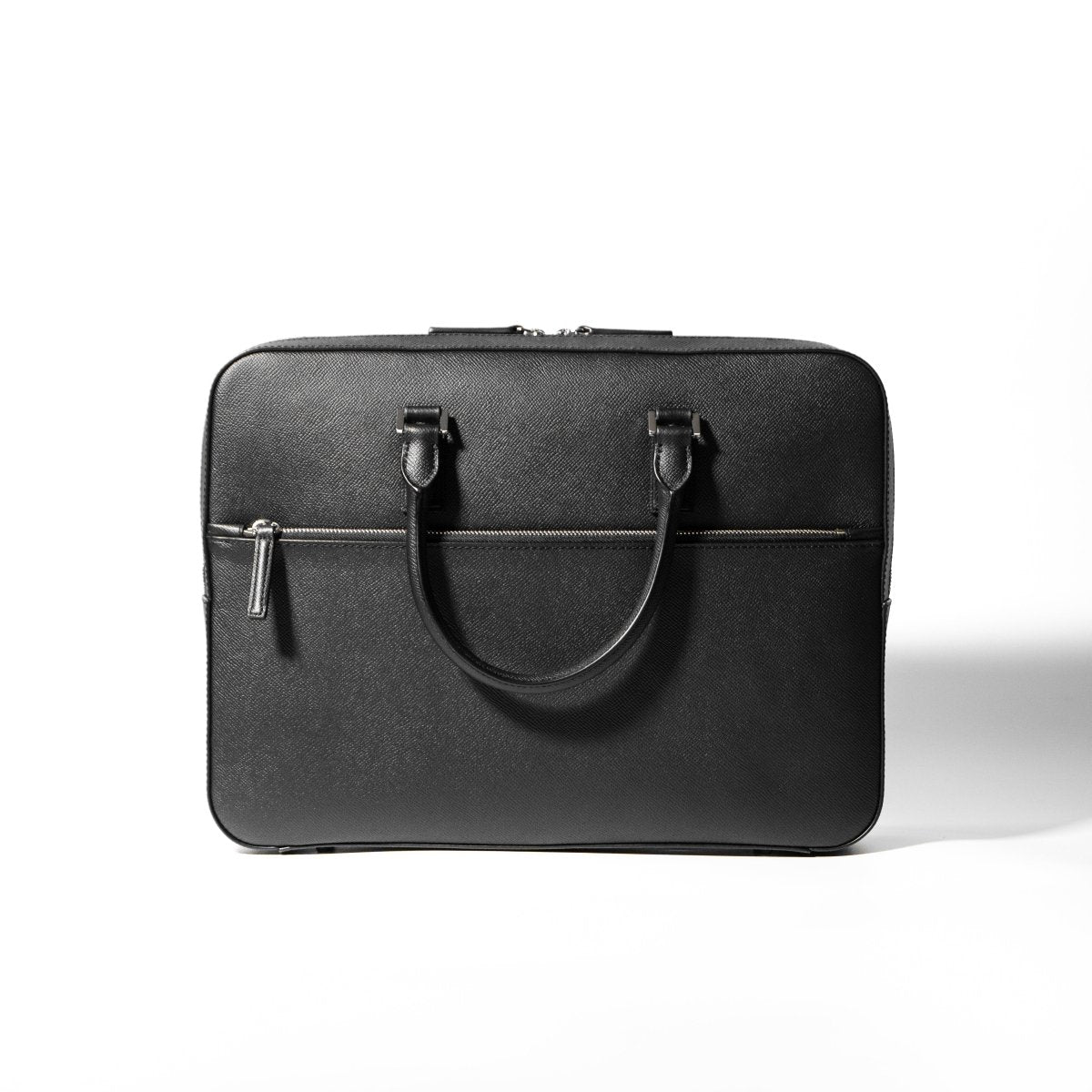 Waprolux Leather Briefcase (Front - zip) - aucentic