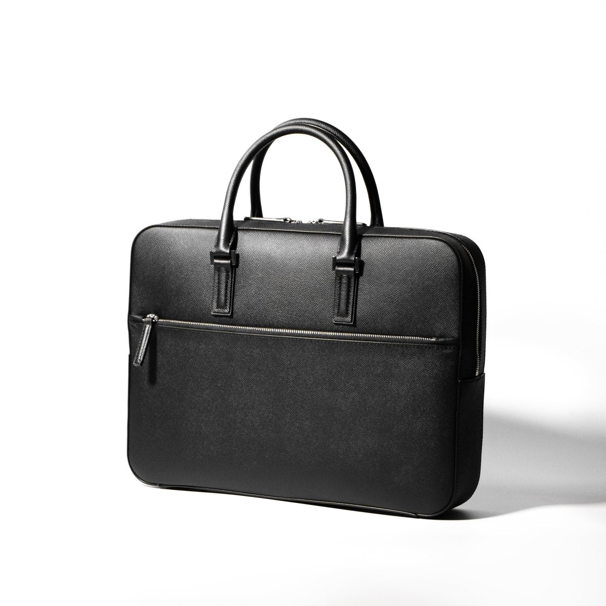 Waprolux Leather Briefcase (Front - zip) - aucentic