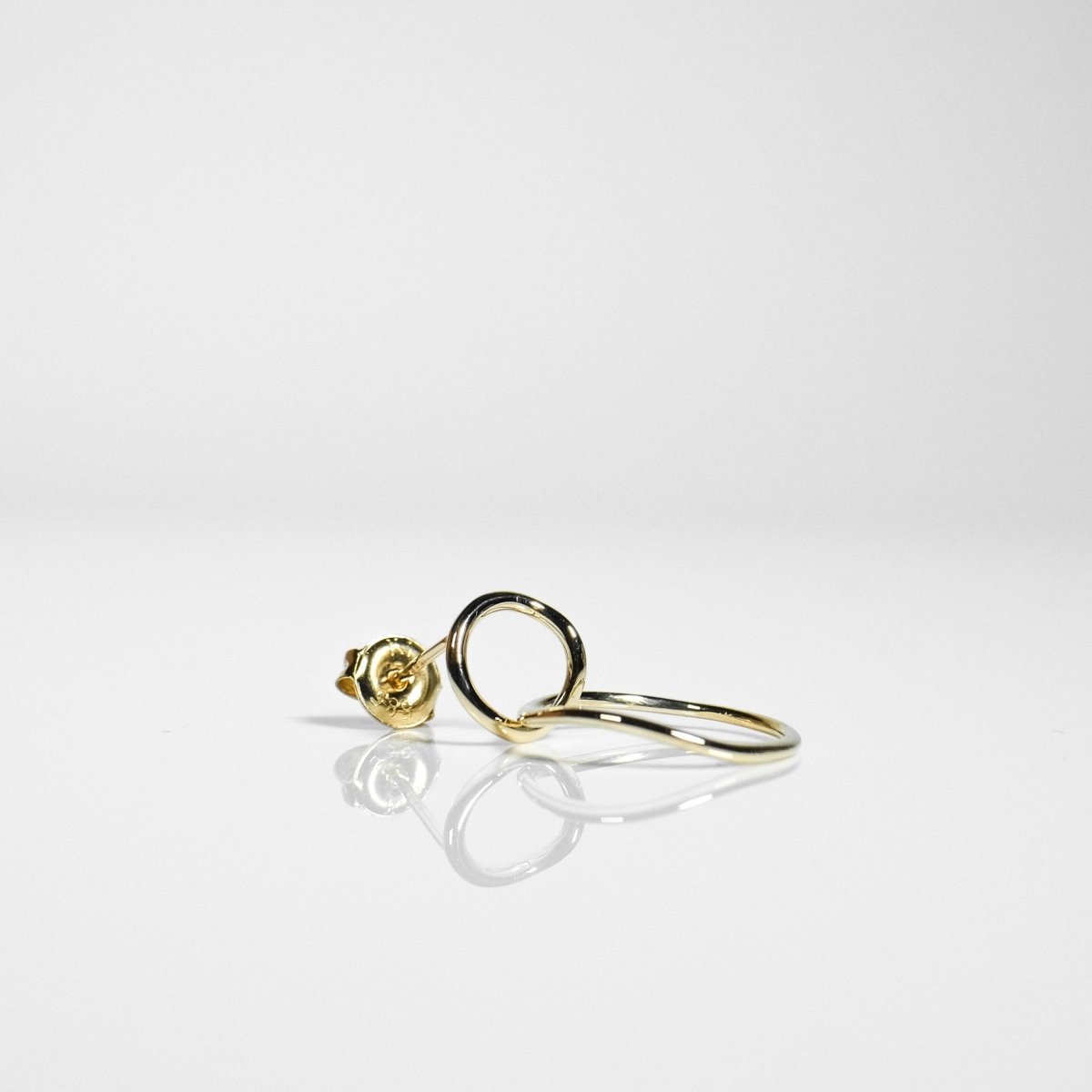 14K Double Circle Earrings - aucentic