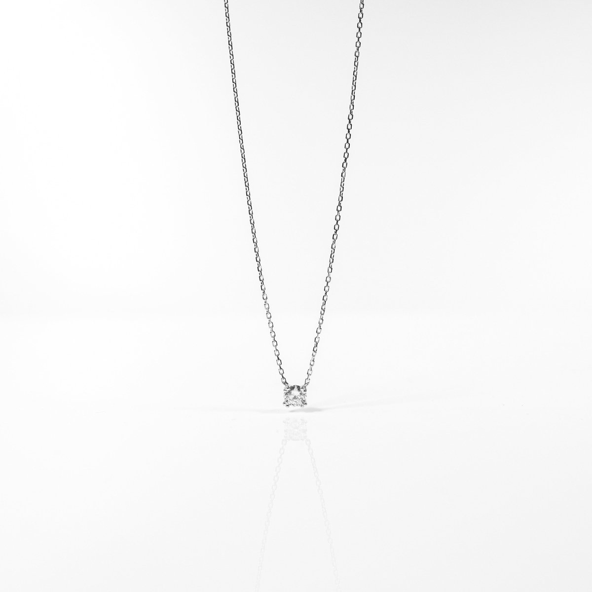 18K 0.3ct Lab Grown Diamond Necklace (WG) - aucentic