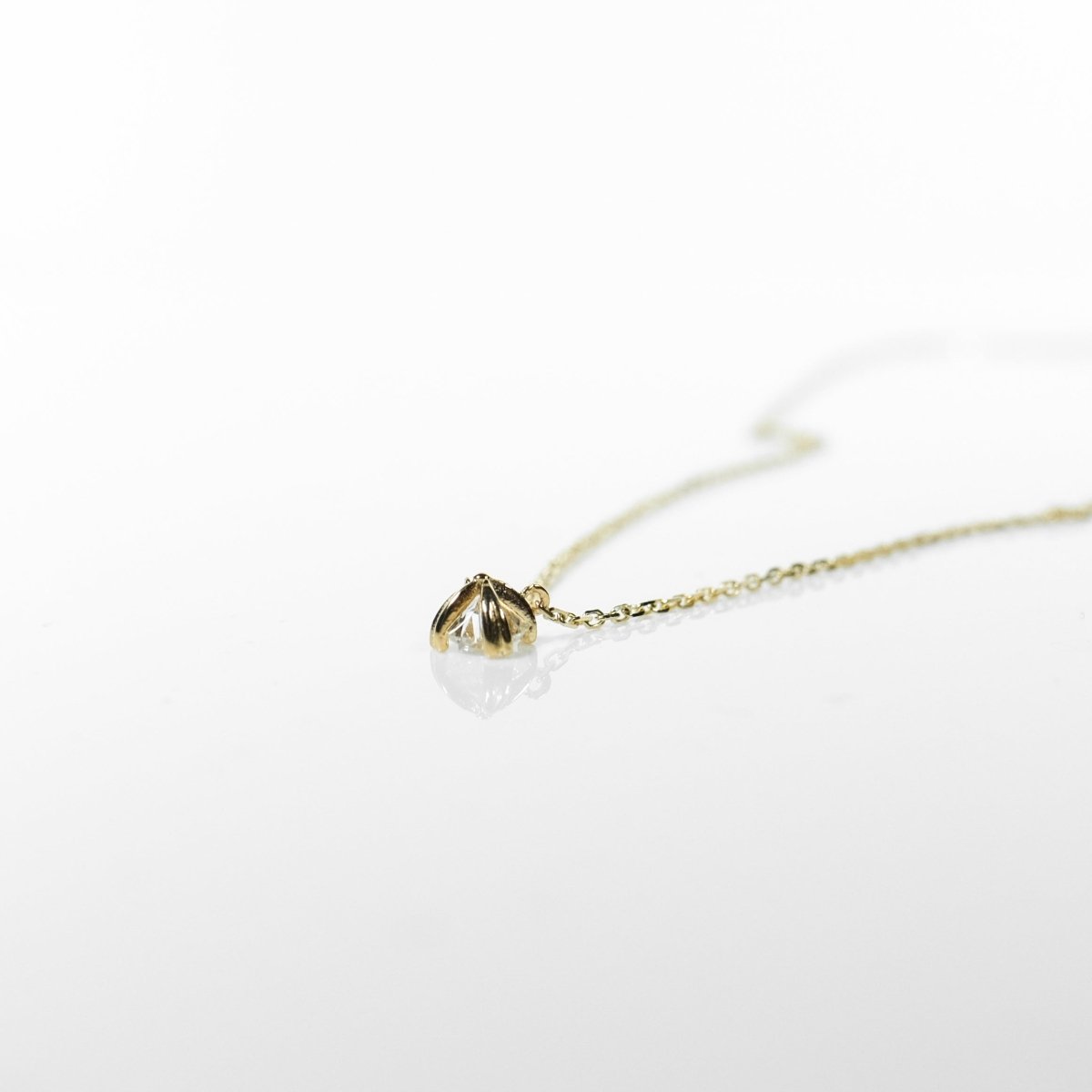 18K 0.3ct Lab Grown Diamond Necklace (YG) - aucentic